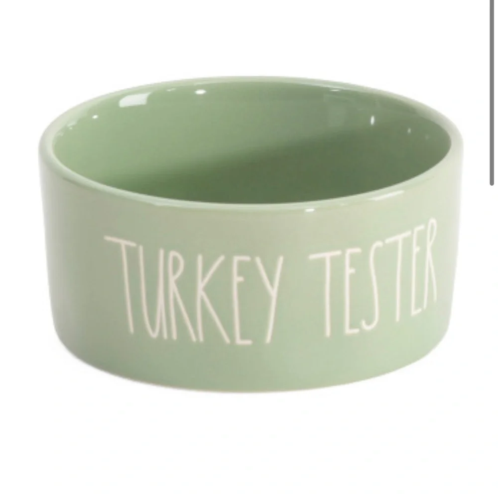Rae Dunn TURKEY TESTER dog dish